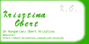 krisztina obert business card